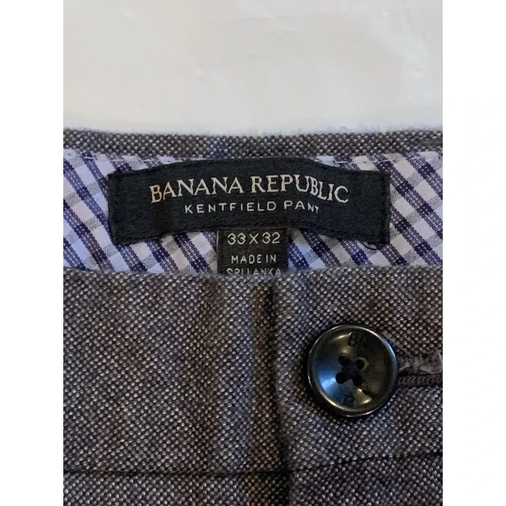 Banana Republic Kentfield Men's Straight Fit Grey Pants 33x32